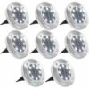 VidaXL Lampe Solaire De Sol 8 Pcs Lumières LED Blanc - Blanc -Luminaire solaire Soldes 2022 10599289 1