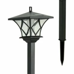 TERRE JARDIN Lampadaire Solaire LED Japonais Double Position -Luminaire solaire Soldes 2022 118565 4