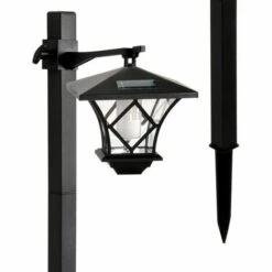 TERRE JARDIN Lampadaire Solaire LED Japonais Double Position -Luminaire solaire Soldes 2022 118565 5