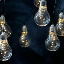 STAR Guirlande Solaire De 10 Ampoules LED Blanc Chaud