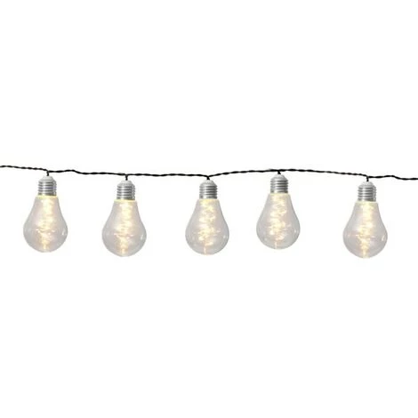 STAR Guirlande Solaire De 10 Ampoules LED Blanc Chaud 5 STAR Guirlande Solaire De 10 Ampoules LED Blanc Chaud – Image 3