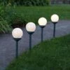 STAR Lot De 4 Bornes Globes LED Solaire 1 STAR Lot De 4 Bornes Globes LED Solaire -Luminaire solaire Soldes 2022 12454877 1