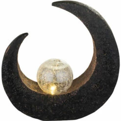LED Crescent Moon Lampe Solaire Jardin Chemin Éclairage Stand Porche Verre Ball Floor Luminaire Globo 33469 -Luminaire solaire Soldes 2022 13633395 3