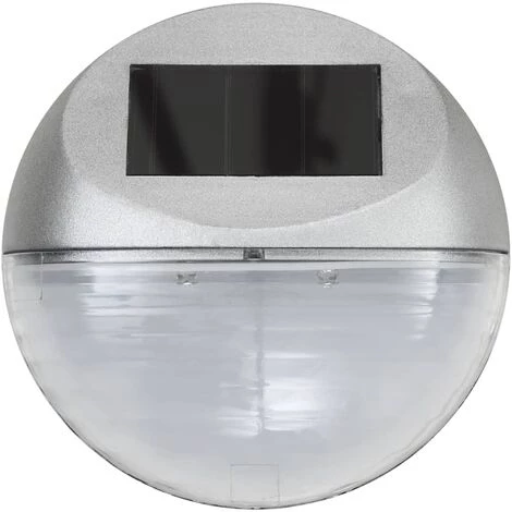 VidaXL Lampes Solaires Murales à LED D'extérieur 24 Pcs Rond Argenté - Argent 6 VidaXL Lampes Solaires Murales à LED D'extérieur 24 Pcs Rond Argenté - Argent – Image 4