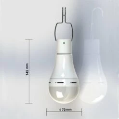 ASUPERMALL Ampoule Solaire, Luminosite Reglable Sur 3 Niveaux, Dc 5-6V 9W, 25Led -Luminaire solaire Soldes 2022 14642711 5