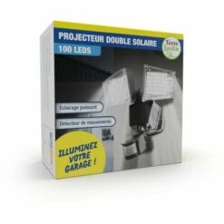 TERRE JARDIN Double Projecteur LED Mural Avec Détecteur De Mouvements -Luminaire solaire Soldes 2022 14775587 3