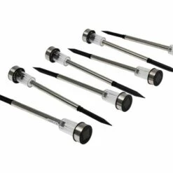 PRO GARDEN Borne Solaire Inox Les 7 Pcs H.36cm