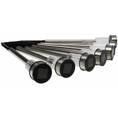 PRO GARDEN Borne Solaire Inox Les 7 Pcs H.36cm 4 PRO GARDEN Borne Solaire Inox Les 7 Pcs H.36cm – Image 2
