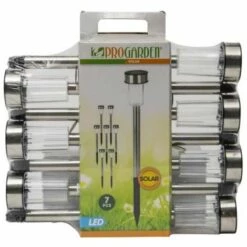 PRO GARDEN Borne Solaire Inox Les 7 Pcs H.36cm 10 PRO GARDEN Borne Solaire Inox Les 7 Pcs H.36cm -Luminaire solaire Soldes 2022 1507125 4