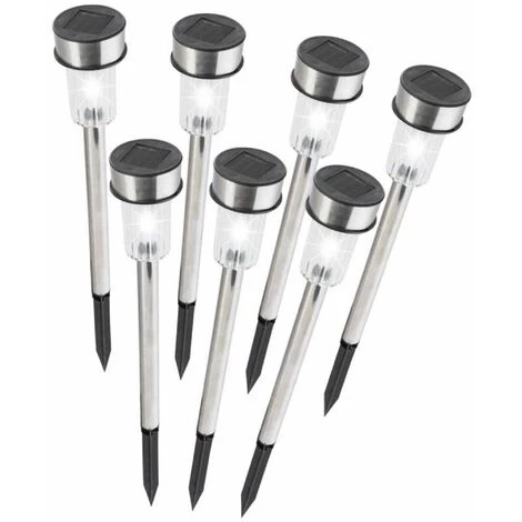 PRO GARDEN Borne Solaire Inox Les 7 Pcs H.36cm 7 PRO GARDEN Borne Solaire Inox Les 7 Pcs H.36cm – Image 5