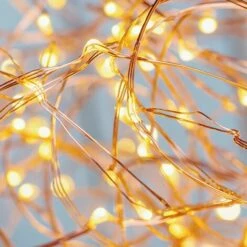 LUMI JARDIN Guirlande Lumineuse Solaire En Cuivre 200 Micro LED Blanc Chaud SKINNY SOLAR 21.50m 8 Modes -Luminaire solaire Soldes 2022 15928369 5