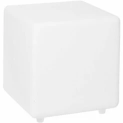 LUMISKY Cube Solaire Lumineux Tabouret Table Basse LED Blanc/multicolore CASY H30cm