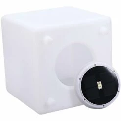 LUMISKY Cube Solaire Lumineux Tabouret Table Basse LED Blanc/multicolore CASY H30cm -Luminaire solaire Soldes 2022 15928372 4