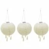 LUMI JARDIN Lot De 3 Lampion Solaire Lanterne Chinoise Beige Crème Mariage Festif LED Blanc Chaud HIMALAYA ∅30cm