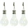 LUMI JARDIN Lot De 3 Ampoules Solaires à Suspendre Avec Pince Micro LED Blanc Chaud STAR EDISUN H19cm