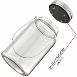 B.K.LICHT Lanterne Solaire LED Lampe Solaire éclairage Déco Festif Verre Table Jardin Balcon -Luminaire solaire Soldes 2022 16359470 3