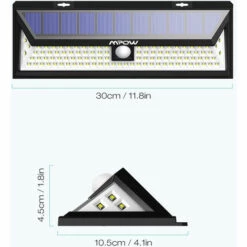 TECHBOX 【Version Puissante】Mpow 2 Pack 102 LED Eclairage Solaire Extérieur Lampe Solaire Etanche 1100 Lumens 3 Modes D'éclairage Détecte -Luminaire solaire Soldes 2022 16702729 3