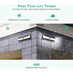 TECHBOX 【Version Puissante】Mpow 2 Pack 102 LED Eclairage Solaire Extérieur Lampe Solaire Etanche 1100 Lumens 3 Modes D'éclairage Détecte -Luminaire solaire Soldes 2022 16702729 4