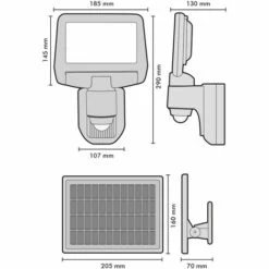AREV Projecteur Solaire 15W LED 1000 Lumens -Luminaire solaire Soldes 2022 17047731 5