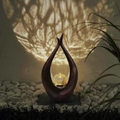 LINDBY LED Lampe Solaire 'Adem' - Brun, Transparent -Luminaire solaire Soldes 2022 17077269 3