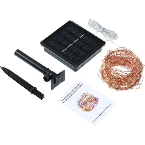 ASUPERMALL Guirlande Lumineuse Solaire 10M 100 Led Corde Light 8 Modes Lumieres Blanches Chaudes Pour Party Garden Home Festival Decoratio, Blanc Chaud - Blanc Chaud 5 ASUPERMALL Guirlande Lumineuse Solaire 10M 100 Led Corde Light 8 Modes Lumieres Blanches Chaudes Pour Party Garden Home Festival Decoratio, Blanc Chaud - Blanc Chaud – Image 3