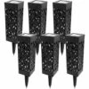 TERRE JARDIN Borne Solaire Photophore - Lot De 6 -Luminaire solaire Soldes 2022 17908838 1