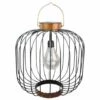 LUMI JARDIN Lanterne Solaire Design Cage Métallique Ampoule Micro Led LED Blanc Chaud COCO H35cm -Luminaire solaire Soldes 2022 18107176 1