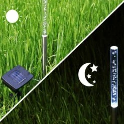 DEUBA 5 X Lampe Solaire LED Blanche - Lumière Jardin Extérieur Éclairage Batôn Lumineux -Luminaire solaire Soldes 2022 18477605 5