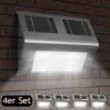 DEUBA Applique Murale Solaire LED - Lot De 4 Lumière énergie Solaire - Luminaire Extérieur -Luminaire solaire Soldes 2022 18477691 1