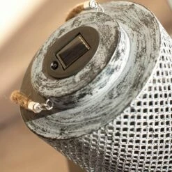 LUMISKY Lanterne Solaire Bohème En Bois Et Acier Galva Poignée Corde Corde LED Blanc Chaud BALI H50cm -Luminaire solaire Soldes 2022 18513321 3