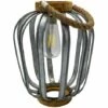 LUMISKY Lanterne Solaire Bohème En Bois Et Acier Galva Poignée Corde Ampoule Filament LED Blanc Chaud JAVA H45cm -Luminaire solaire Soldes 2022 18513327 1