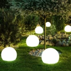 ETC-SHOP Lot De 9 Lampes Boules Solaires à LED éclairage De Chemin De Jardin Extérieur Piquet De Sol Terrasse Cour Plug Lights -Luminaire solaire Soldes 2022 18810437 5