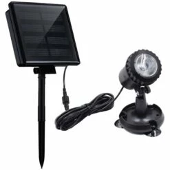 ASUPERMALL Lumiere De Bassin De Jardin A Energie Solaire Etanche A Led, Blanc Chaud, Une Ampoule