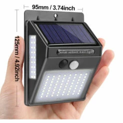 ASUPERMALL Applique Solaire 100Led, Etanche Ip65, Lampe A Detecteur D'Economie D'Energie -Luminaire solaire Soldes 2022 19606717 5
