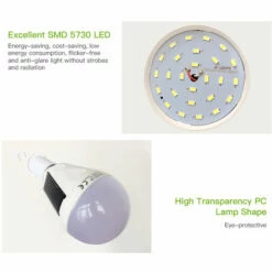 ASUPERMALL Ampoule Led D'Urgence Solaire, 12W -Luminaire solaire Soldes 2022 19681325 4