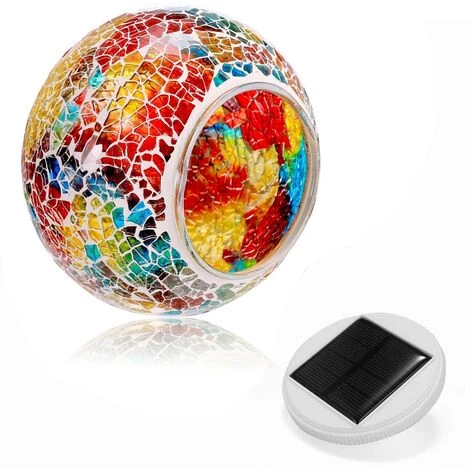 BETTER MAISON Lampe Solaire LED Imperméable à L’eau Verre Alimenté Décor Lumière Changeant De Couleur,style E - Coloré 5 BETTER MAISON Lampe Solaire LED Imperméable à L’eau Verre Alimenté Décor Lumière Changeant De Couleur,style E - Coloré – Image 3
