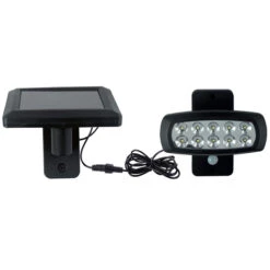HOROZ ELECTRIC Applique LED Ext Avec Panneau Solaire Déporté 2W IP44 6400K - Noir