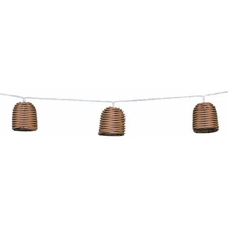 LUMISKY Guirlande Lumineuse Solaire FORMENTERA Beige Rotin 3.8M - Beige 3 LUMISKY Guirlande Lumineuse Solaire FORMENTERA Beige Rotin 3.8M - Beige
