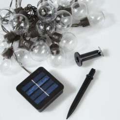 CÉMONJARDIN Guirlande Lumineuse Solaire 20 Ampoules Rondes -Luminaire solaire Soldes 2022 20298315 5