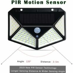 MERKMAK 2 Pack Lampe Solaire Etanche Exterieur 100 LED Avec Detecteur De Mouvement-Lumiere Blanche Chaude 10 MERKMAK 2 Pack Lampe Solaire Etanche Exterieur 100 LED Avec Detecteur De Mouvement-Lumiere Blanche Chaude -Luminaire solaire Soldes 2022 23055974 4