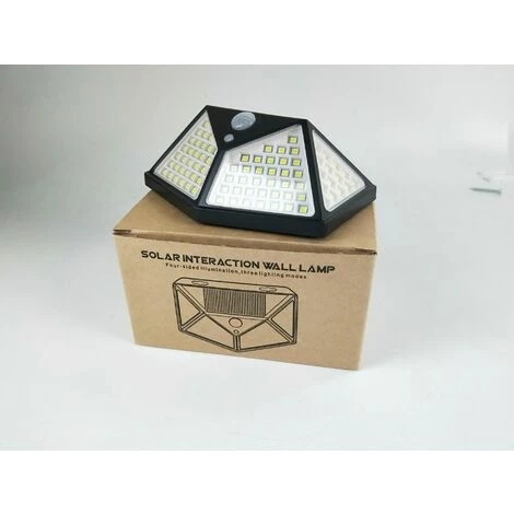 MERKMAK 2 Pack Lampe Solaire Etanche Exterieur 100 LED Avec Detecteur De Mouvement-Lumiere Blanche Chaude 7 MERKMAK 2 Pack Lampe Solaire Etanche Exterieur 100 LED Avec Detecteur De Mouvement-Lumiere Blanche Chaude – Image 5