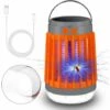 BARES Lampe De Camping Solaire Solaire Lampe De Camping Anti-insectes Anti-moustiques, Lampe De Camping Lantern IP67 étanche Portable Lampe De Moustiquaire USB Rechargeable Pour Intérieur Et Extérieur