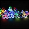 DEVENIRRICHE Guirlande Solaire Extérieure, Mr.Twinklelight 6.5m 50 LED Guirlande Lumineuse Fleur Avec 2 Modes D'éclairage Lumière Décoration Pour Noël, Arbre, Jardin, Terrasse, Balcon, Multicolore -Luminaire solaire Soldes 2022 25270565 1