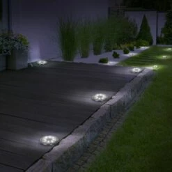 IDMARKET Lot De 10 Disques Solaires à LED Spots De Jardin à Planter