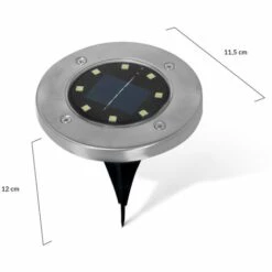 IDMARKET Lot De 10 Disques Solaires à LED Spots De Jardin à Planter 11 IDMARKET Lot De 10 Disques Solaires à LED Spots De Jardin à Planter -Luminaire solaire Soldes 2022 25649288 5