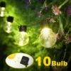 BARES Guirlande Lumineuse Solaire D'extérieur - 10 LED G40 - Étanche - Éclairage Solaire - Extérieur Pour Jardin, Cour, Balcon, Mariage, Fête -Luminaire solaire Soldes 2022 25856086 1