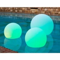 Boule Lumineuse Flottante 40 MOOVERE Solaire Led Rgb Avec Télécommande ø40x35cm