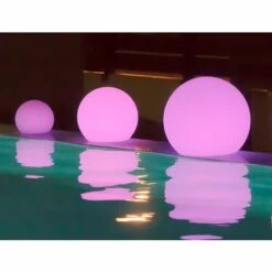 Boule Lumineuse Flottante 40 MOOVERE Solaire Led Rgb Avec Télécommande ø40x35cm -Luminaire solaire Soldes 2022 25932404 3