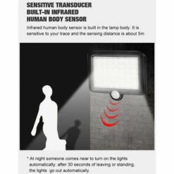 ASUPERMALL Separes Solaire 56Led Induction Applique Separated Interieur Et Exterieur Garage Lumiere -Luminaire solaire Soldes 2022 26475369 3