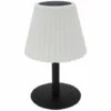 LUMISKY Lampe De Table Solaire 2 En 1 LADY SPIKE BOUFFANT Blanc Acier H62cm - Blanc -Luminaire solaire Soldes 2022 26483882 1